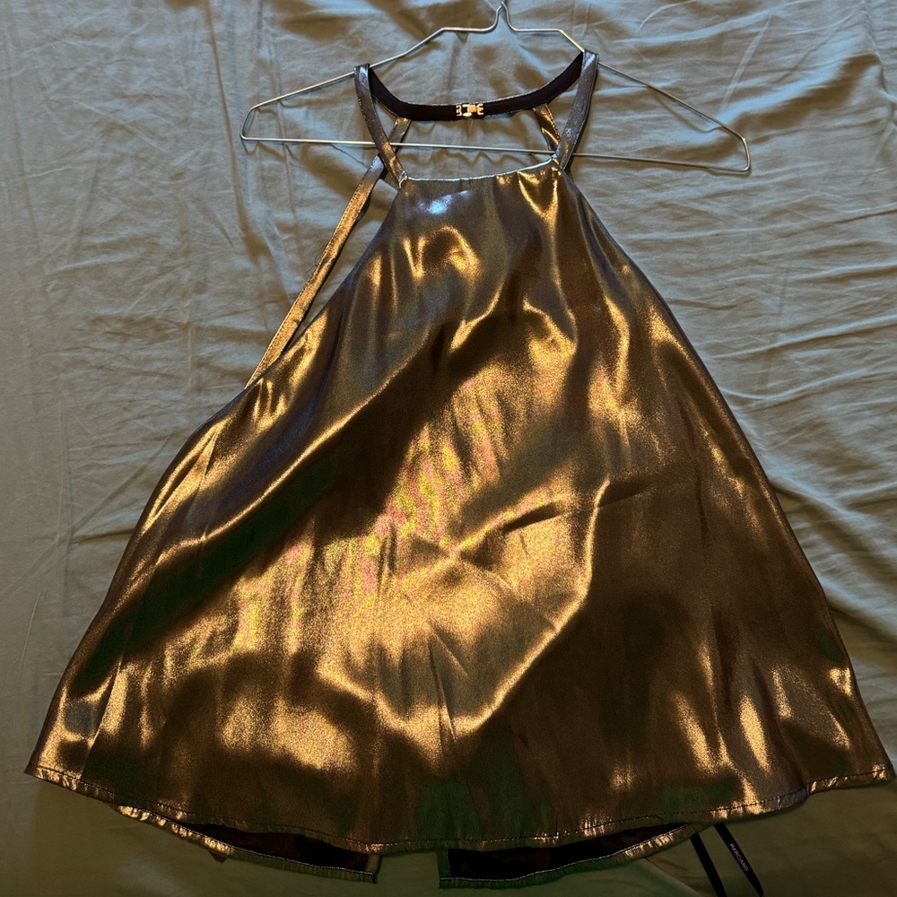 Marciano Silver Metallic Tank Top